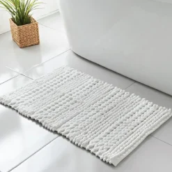 Tapis de bain natte blanc