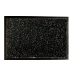 Tapis 80x120cm noir chine blanc