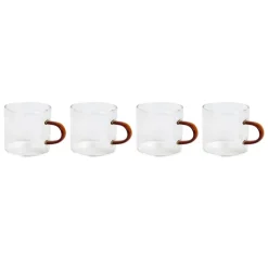 4 tasse en verre colore