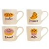 Tasses colorees motif patisserie