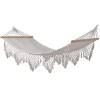 Toile hamac avec macrame creme