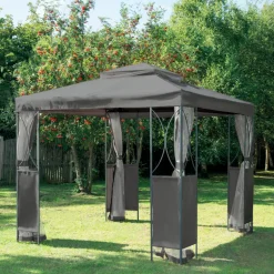 Tonnelle 2.5mx2.5m avec rideaux