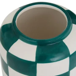 Vase ceramique damier