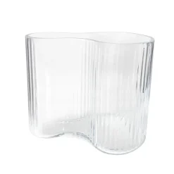 Vase verre strie asymetrique