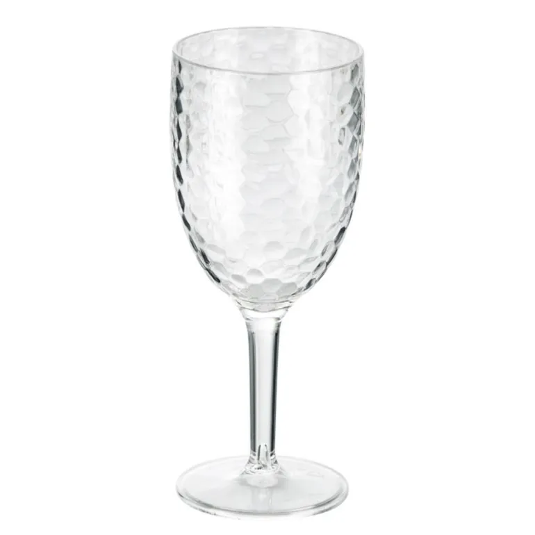 Verre a vin craquele transparent