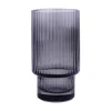 Verre strie gris fume 46cl x4